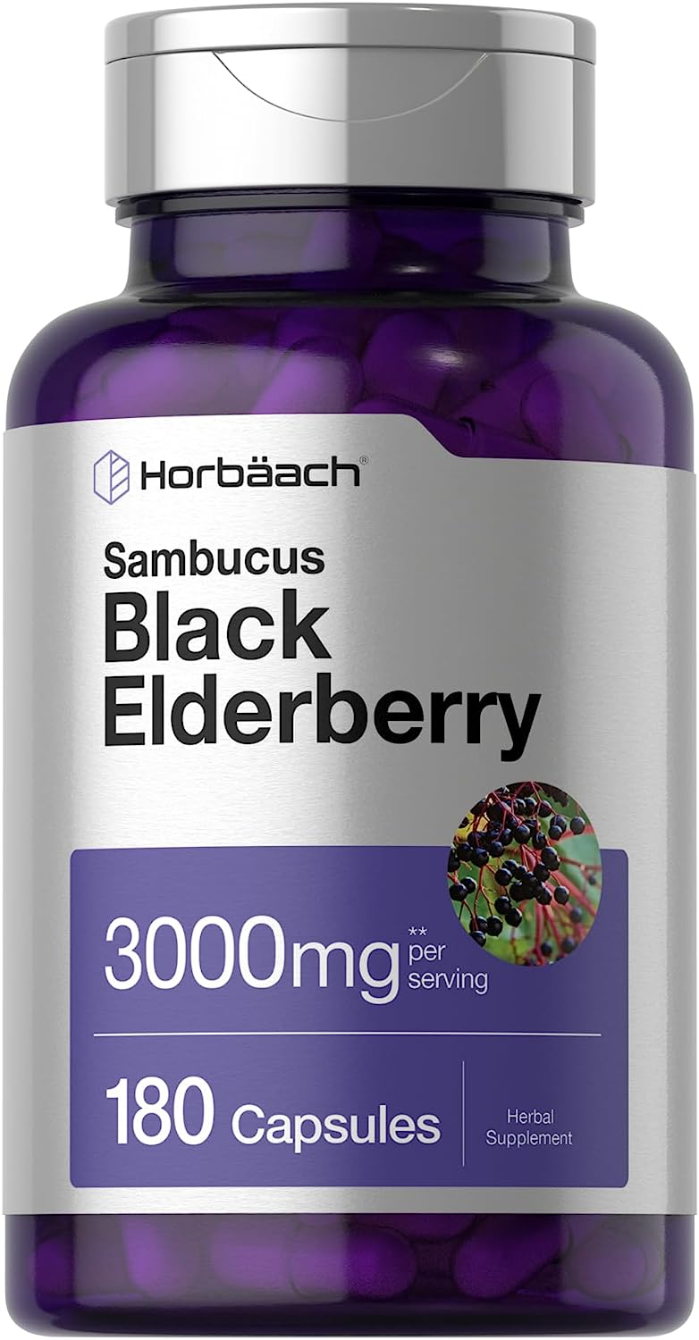 Black Elderberry  Capsules  180 Count