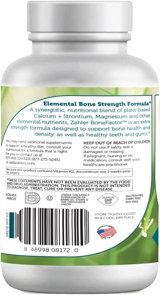 Zahler Bonefactor, Bone Strength Supplement - 120 Tablets