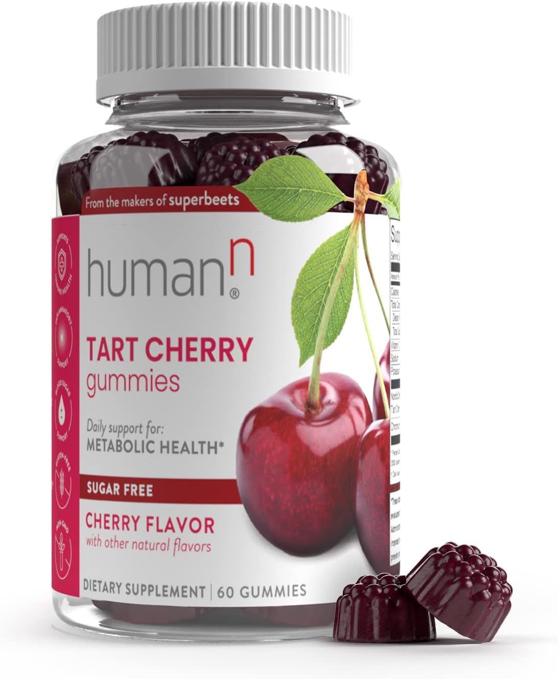 humanN Tart Cherry Gummies - Uric Acid, Immunity, Inflammation , 60 Gummies