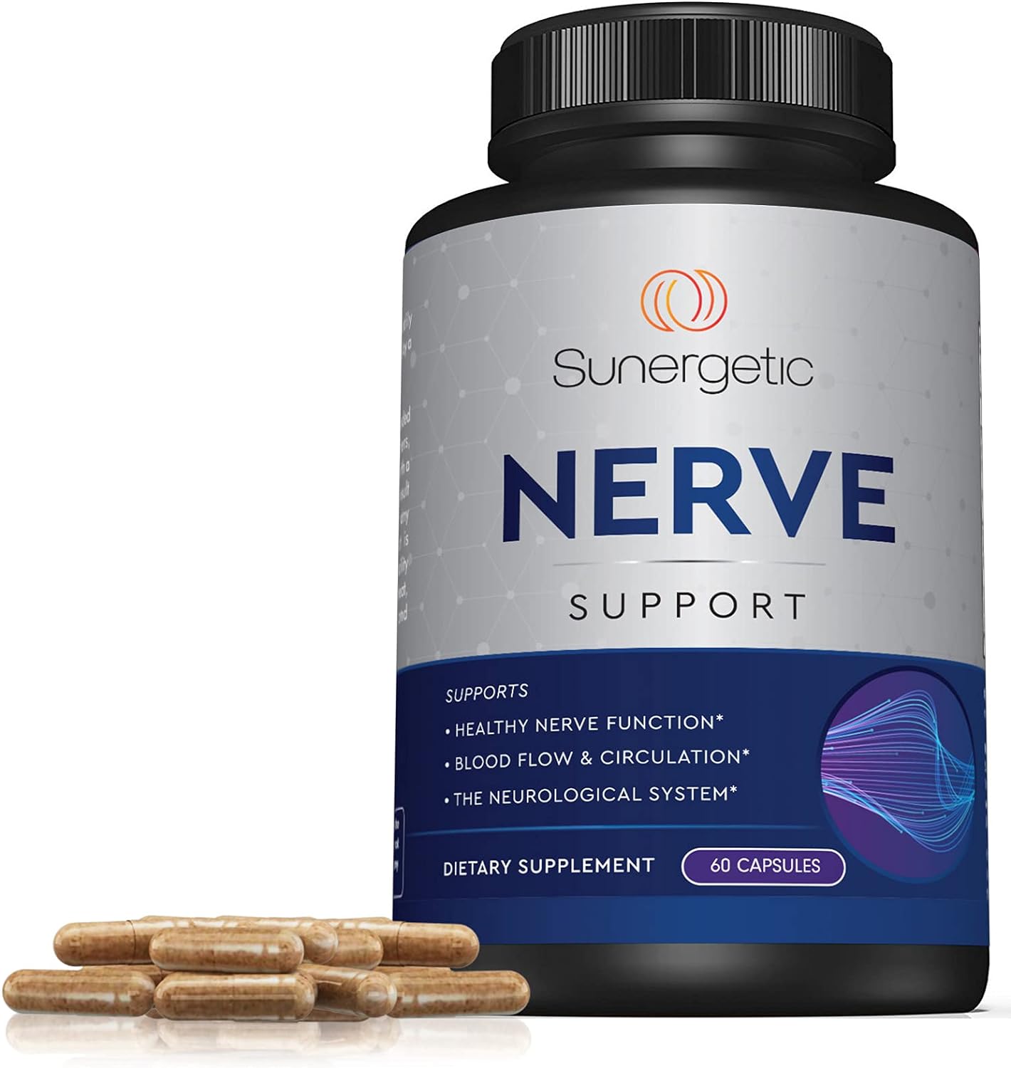 Premium Nerve Support Supplement – with Alpha Lipoic Acid (ALA) 600 mg, 60 Capsules