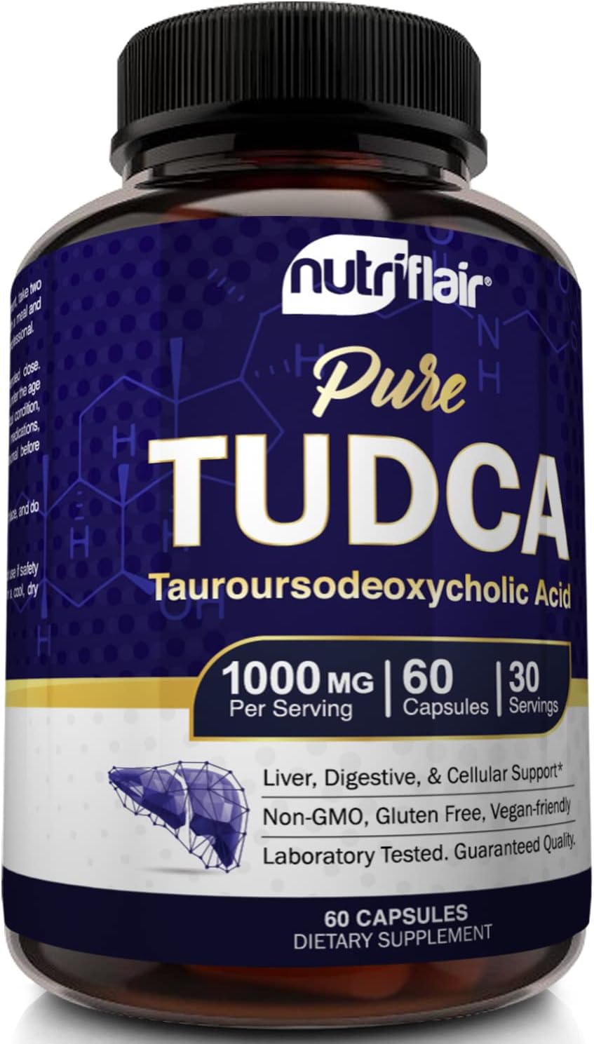 NutriFlair Pure TUDCA 1000mg -  60 Capsules