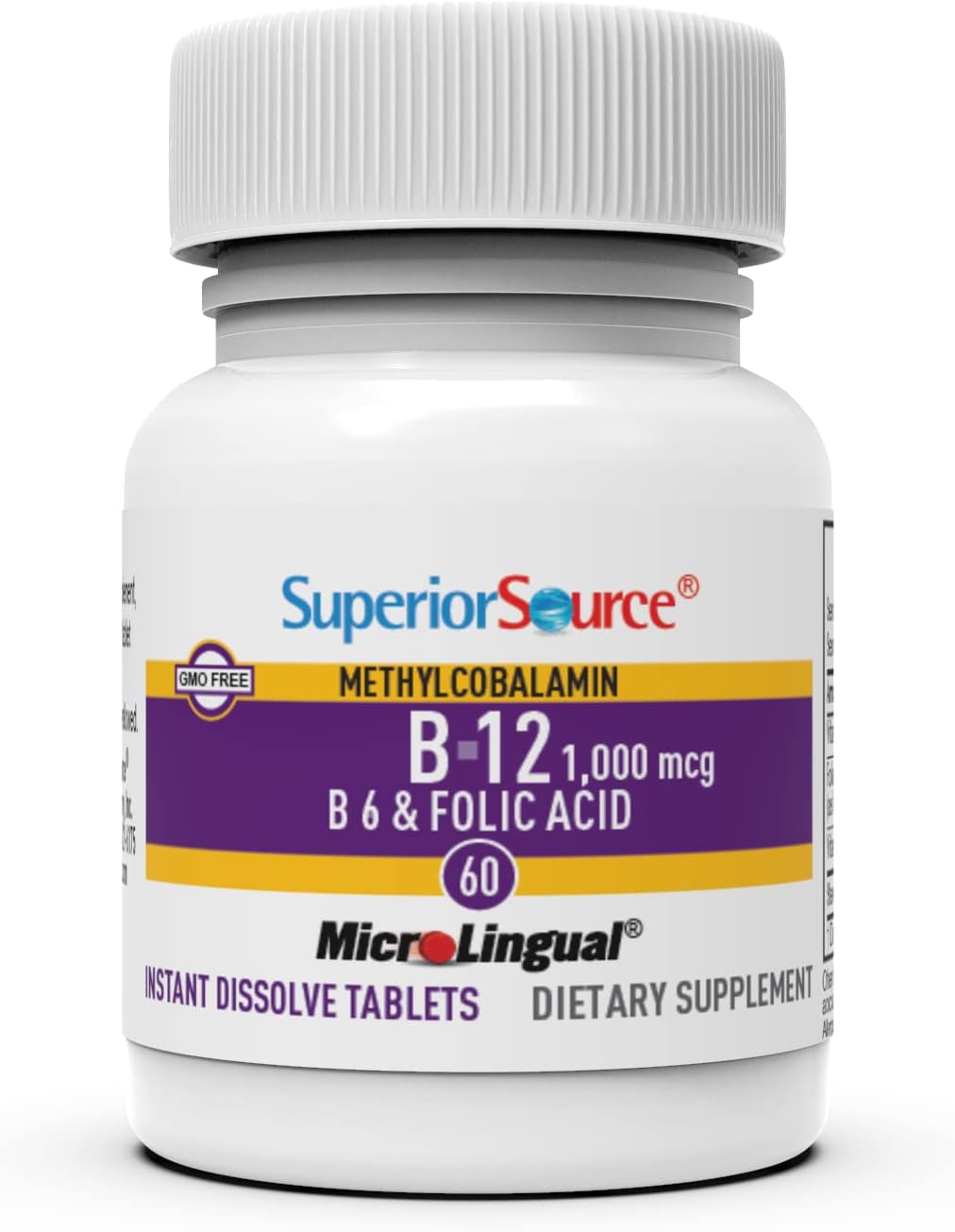 Superior Source No Shot Vitamin B12 Methylcobalamin 1000 mcg - 60 count