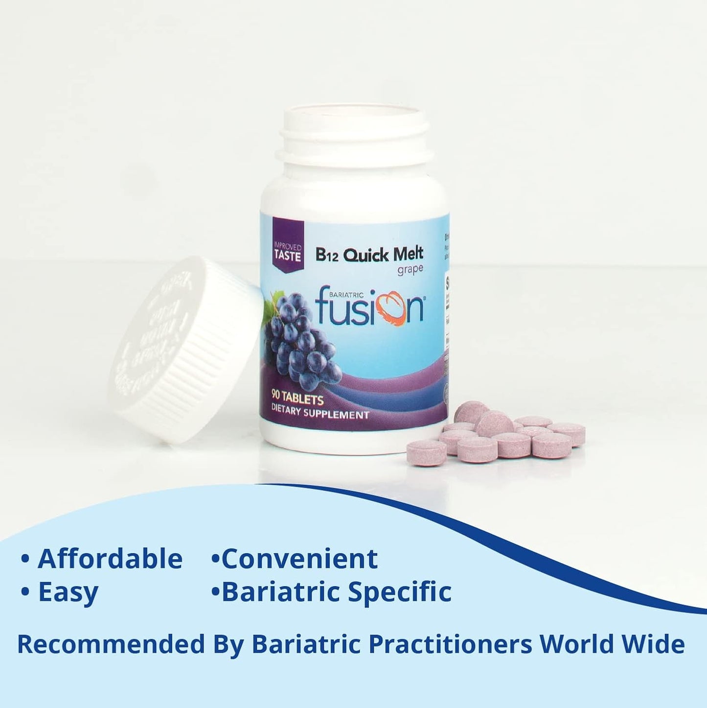 Bariatric Fusion Vitamin B12 Quick Melt | Grape Flavored Tablets -90 Count