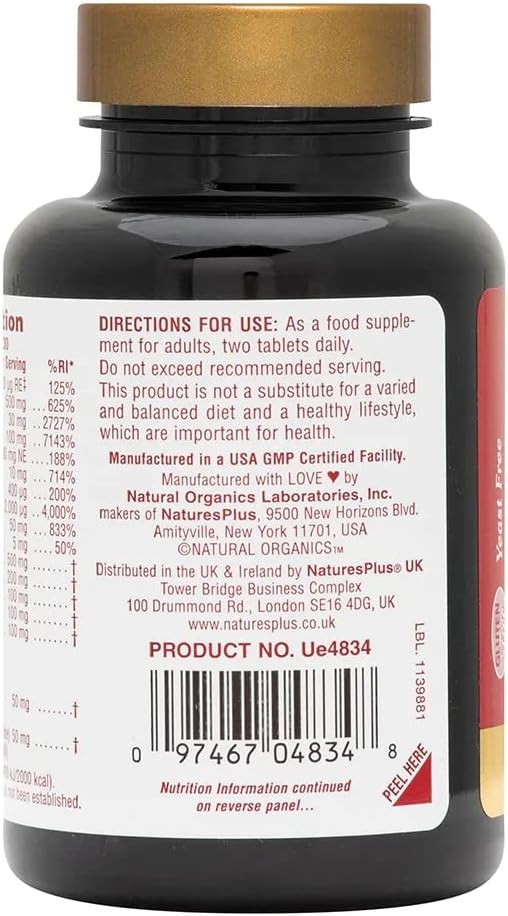 NaturesPlus Ultra Hair, Sustained Release - 60 Vegetarian Tablets