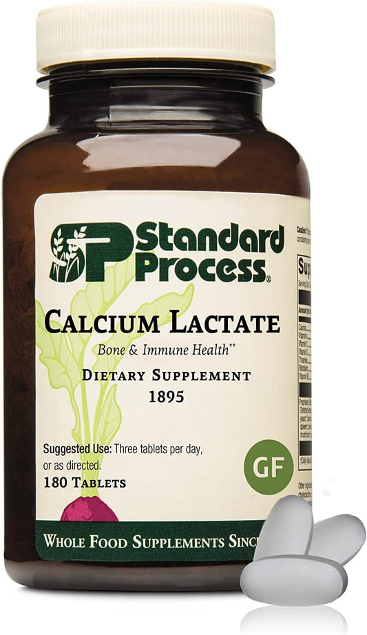 Standard Process Calcium Lactate- Immune Support and Bone Strength - 180 Tablets