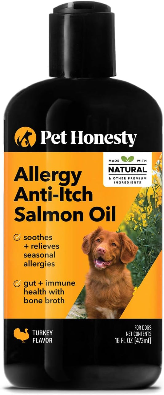 Pet Honesty Dog Allergy Relief Salmon Oil Anti-Itch for dogs,16 oz