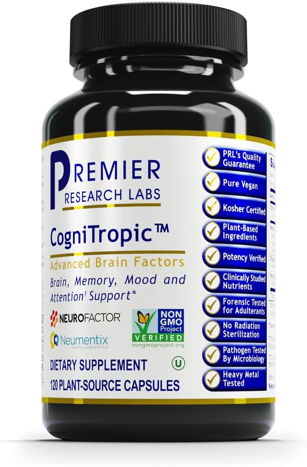 Premier Research Labs CogniTropic - Brain Supplements - 120 Vegetarian Capsules