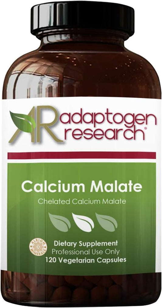 Calcium Malate Chelate 500 mg with Vitamin D3 Excellent Absorption Calcium Complex  120 Vegetarian Capsules