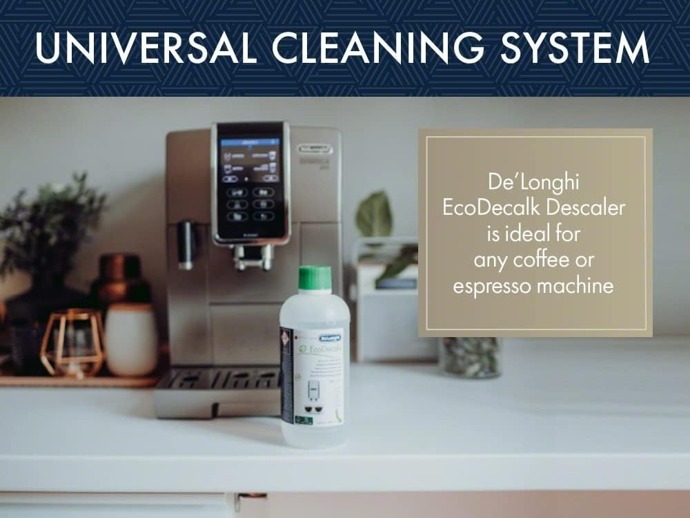 De'Longhi EcoDecalk Descaler, Eco-Friendly Universal Descaling Solution for Coffee & Espresso Machines, 16.90 oz (5 uses)