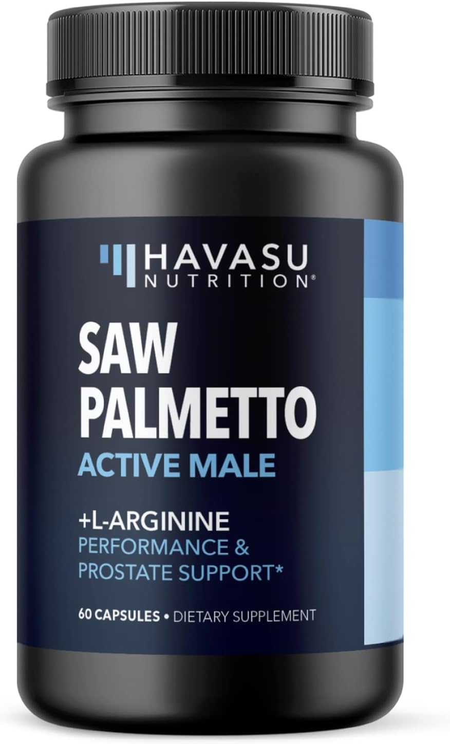 Saw Palmetto for Men with L Arginine Supplement  60 count