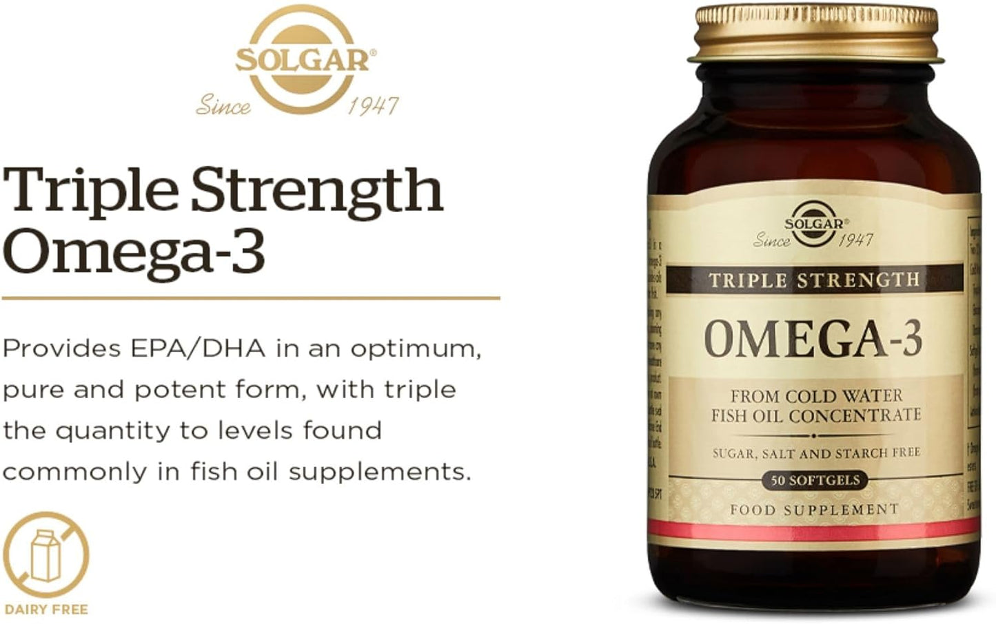 Solgar Triple Strength Omega-3  100 Softgels