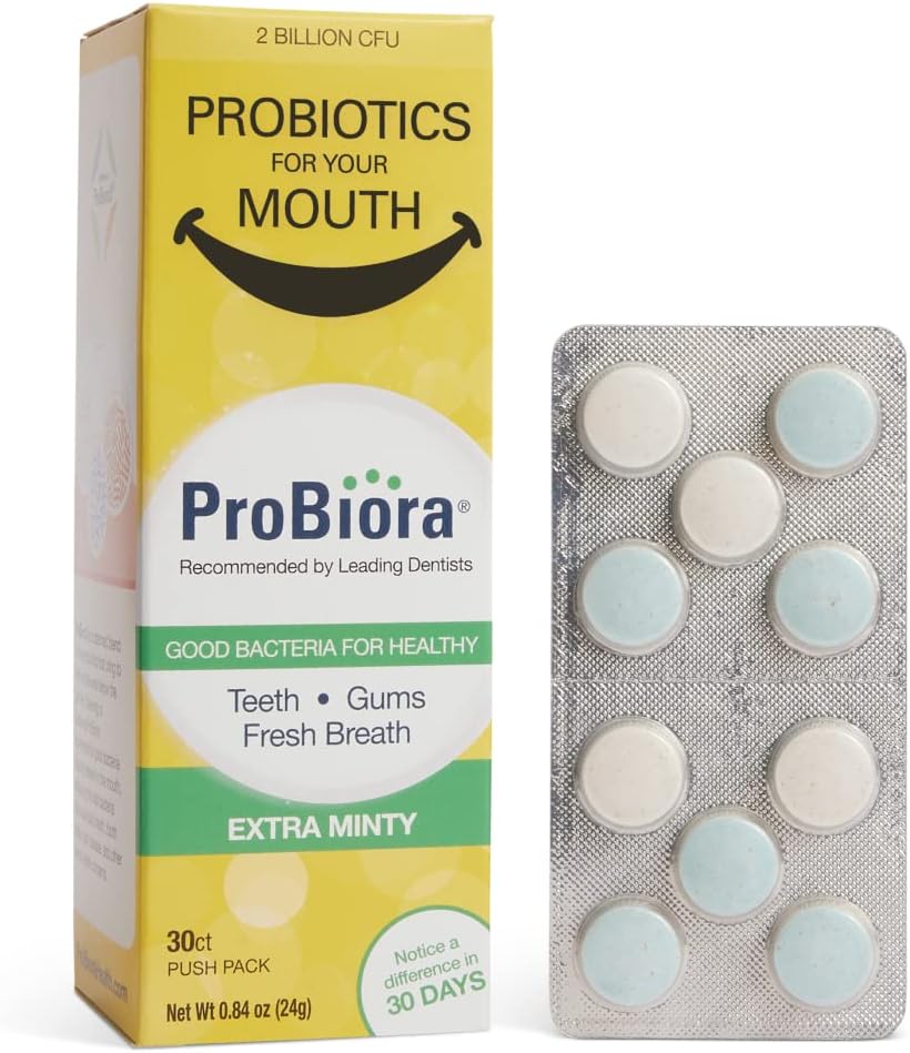 ProBiora Extra Minty Oral-Care Chewable Probiotic Tablets 30 count