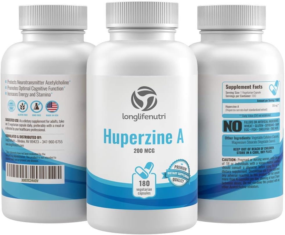 Huperzine A  180 Vegetarian Capsules