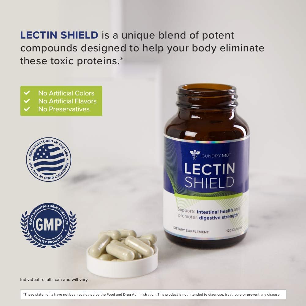 Gundry MD® Lectin Shield™ Intestinal Health Support and Digestive Strength  120 Count