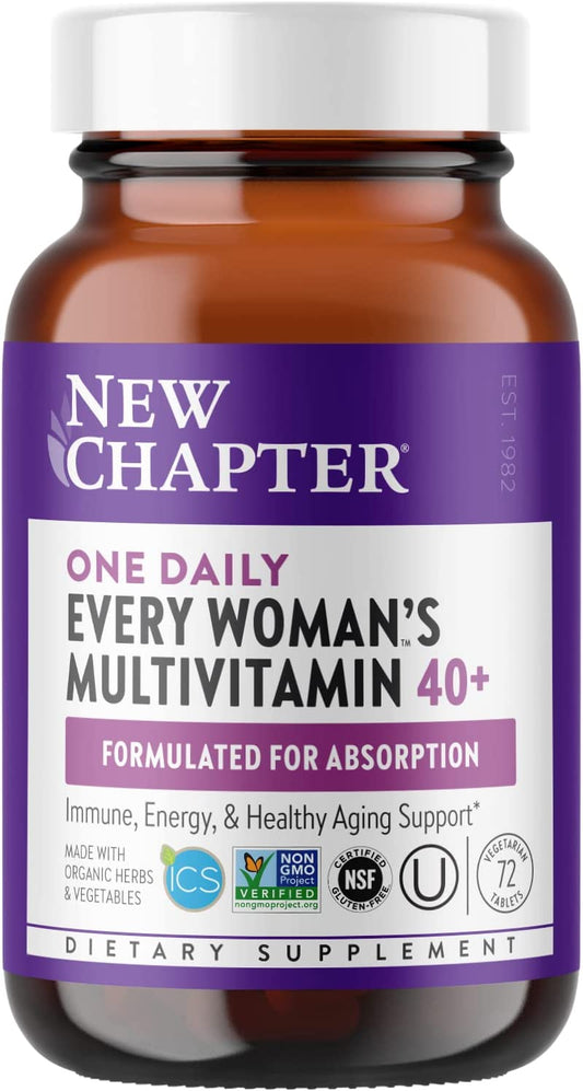 New Chapter Women's Multivitamin + Immune Support, One Daily 40+, 72 Count