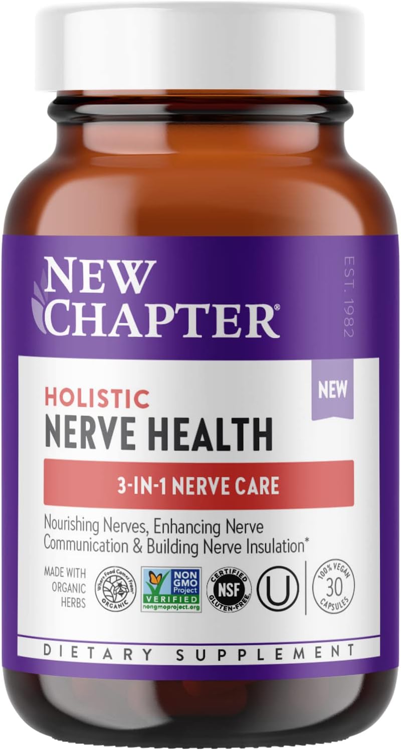 New Chapter Nerve Health Supplement for 3-in-1 Nerve Support 30  count