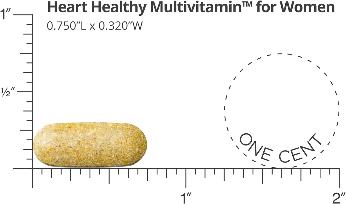 Dr. Sinatra Heart Healthy Multivitamin for Women with Vitamin D 1000 IU, A, B12, C, E, Biotin, Folate, and Zinc, 90 Tablets