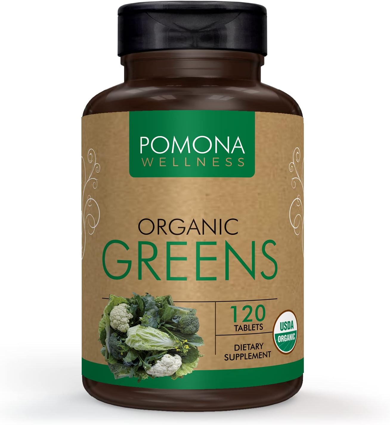 Pomona Wellness Super Greens Supplement,120 Tablets