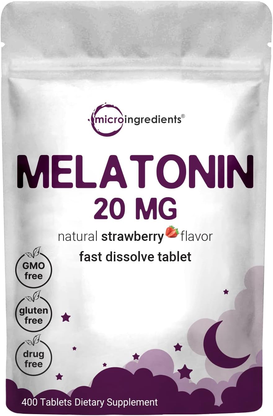 Micro Ingredients Melatonin  Tablets, 400 Counts