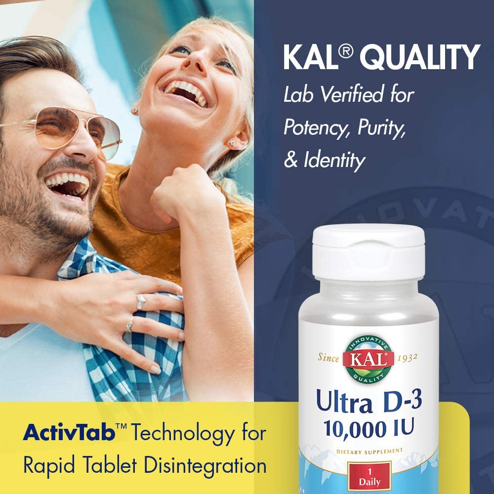 Kal Ultra D-3, 10,000 IU, 120 Tabs