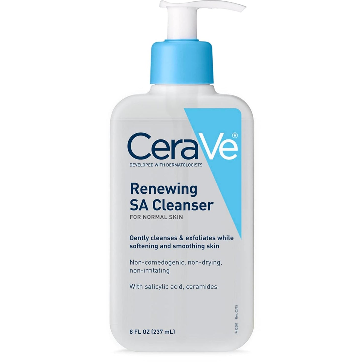 CeraVe SA Cleanser Salicylic Acid Cleanser with Hyaluronic Acid, Niacinamide