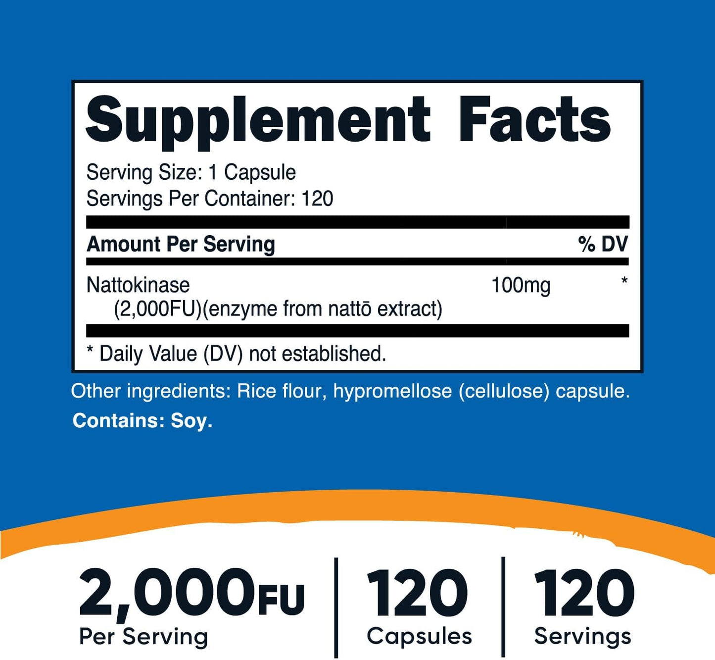 Nutricost Nattokinase 2,000FU, 120 Capsules