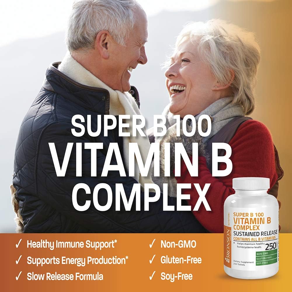 Bronson Vitamin B 100 Complex High Potency Sustained Release