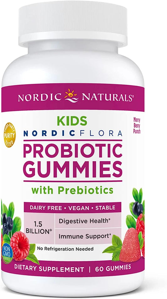 Nordic Naturals Kids Nordic Flora  60 Probiotic Gummies