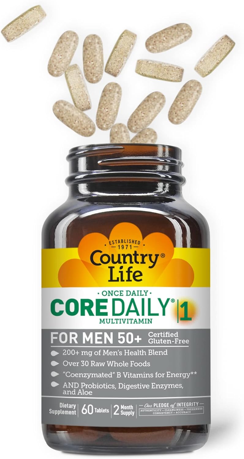 Country Life Core Daily-1 Multivitamin for Men 50+, 60 Tablets