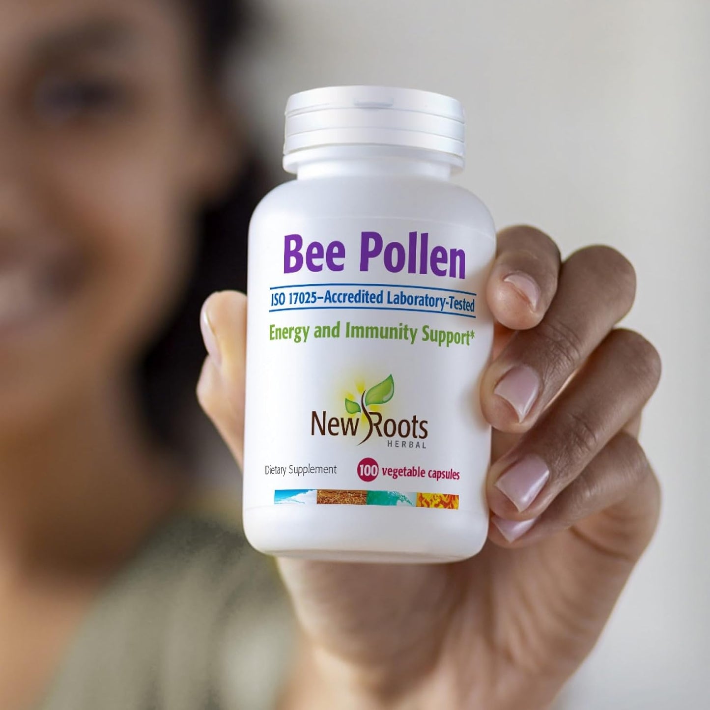 NEW ROOTS HERBAL Bee Pollen 1000mg  All Natural Bee Pollen Capsule Supplement