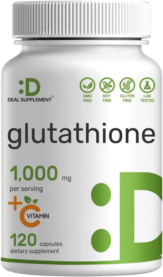 Glutathione Supplement 1,000mg Per Serving, 98%120 Capsules