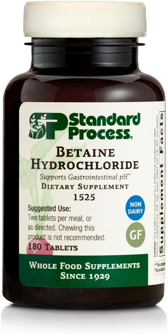 Standard Process Betaine Hydrochloride -180 Tablets