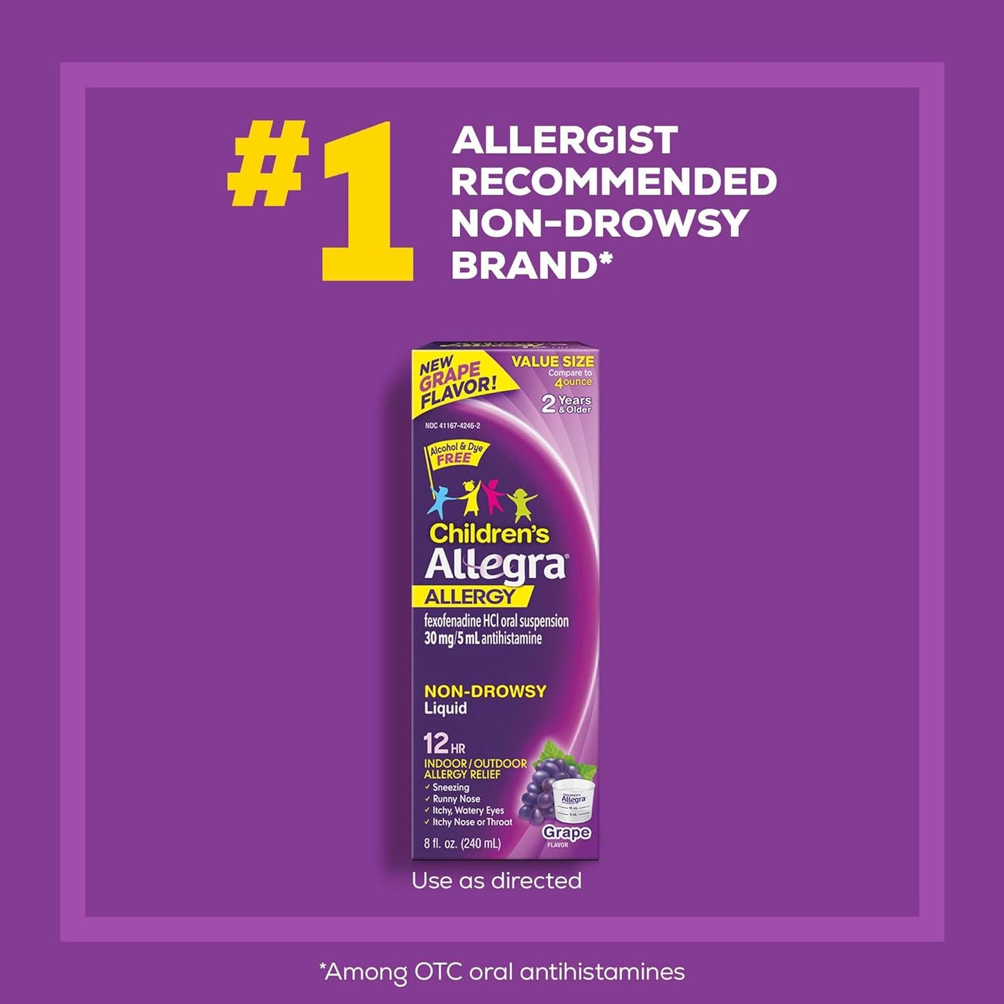 Allegra Children's 12HR Allergy Relief Non-drowsy Antihistamine Liquid