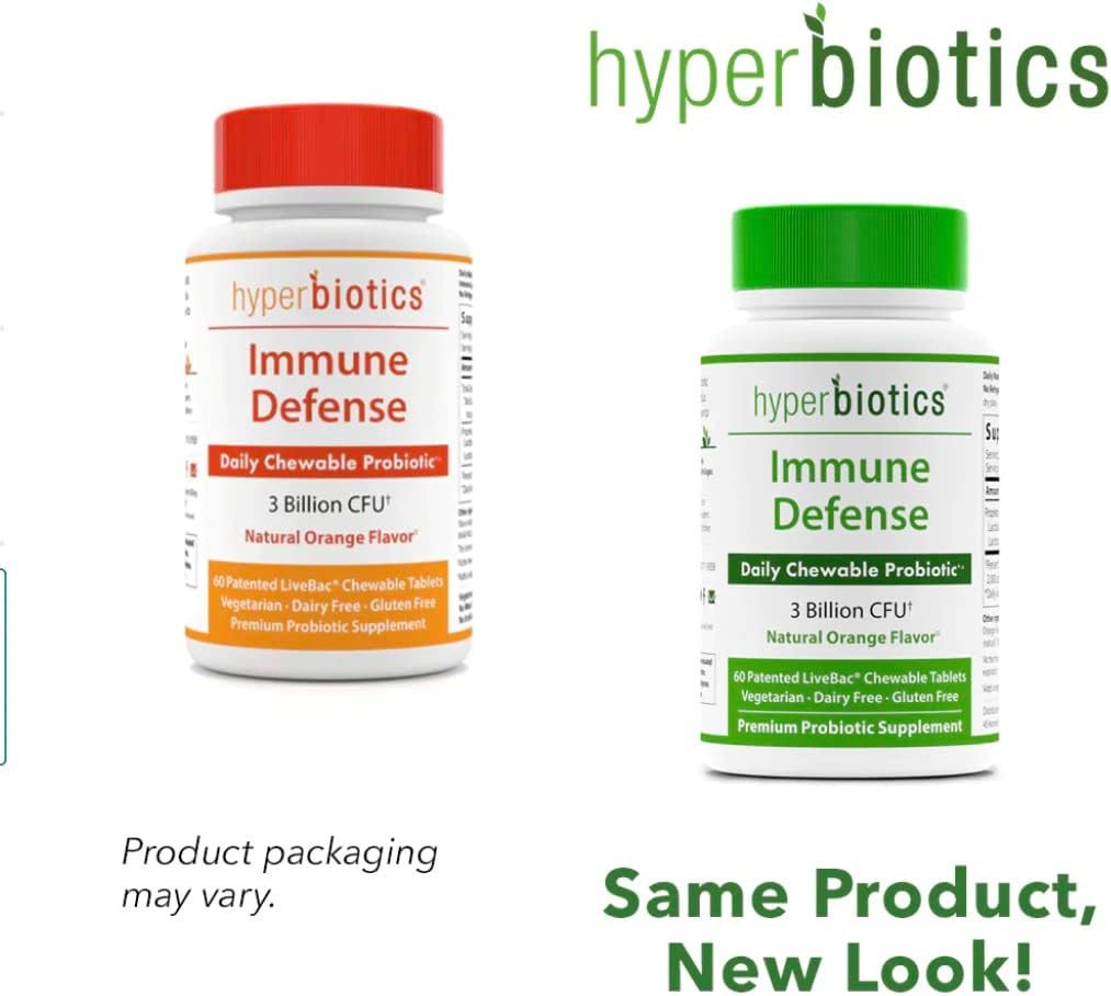 Hyperbiotics Immune Defense Vegan Chewable Tablets | 60 count