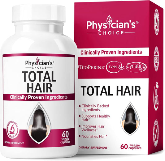 Hair Growth Vitamins (Clinically Proven Ingredients) - 60 count