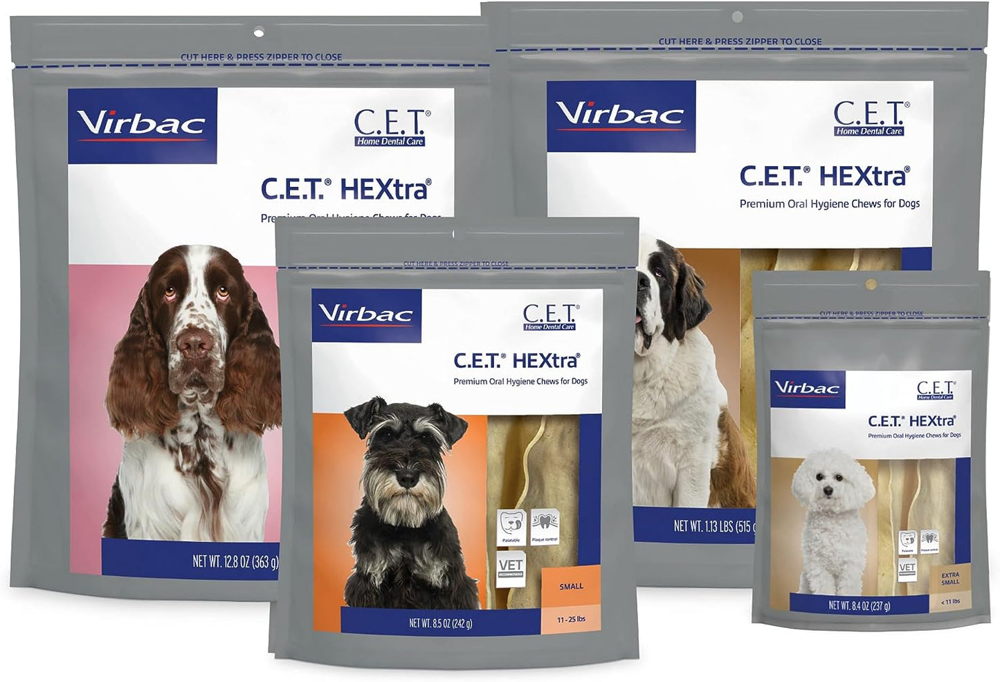 Virbac CET HEXtra Premium Oral Hygeine for Dogs, under 11 lbs