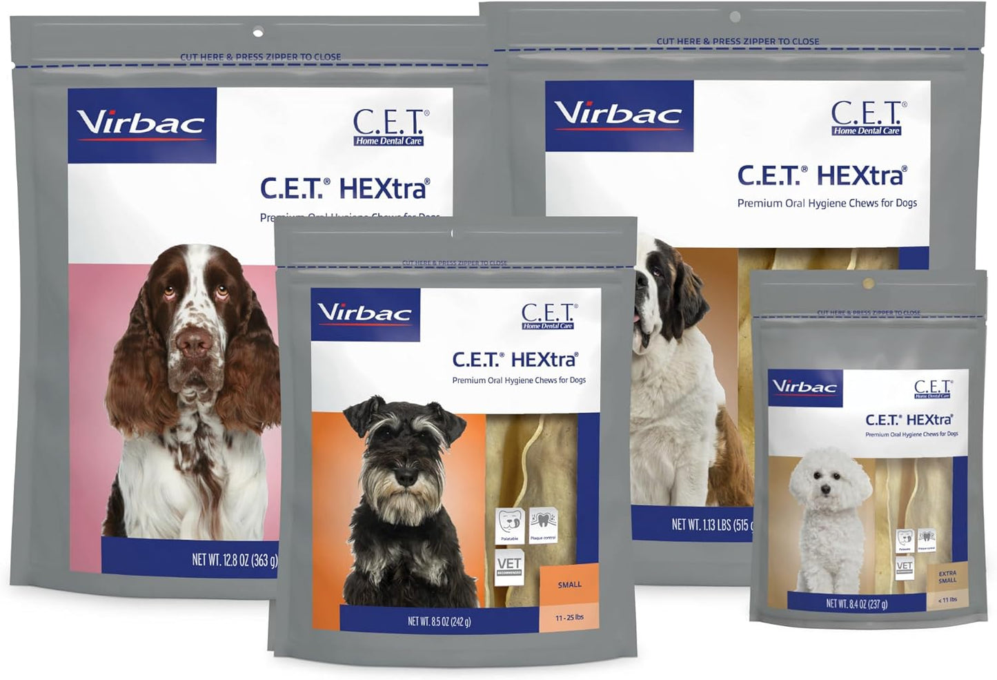 Virbac C.E.T. HEXtra Premium Oral Hygiene for Dogs, 26-50 lbs.