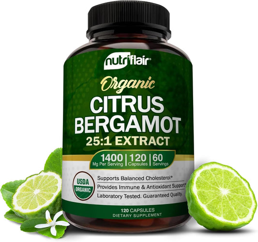 NutriFlair Organic Citrus Bergamot  120 Capsules