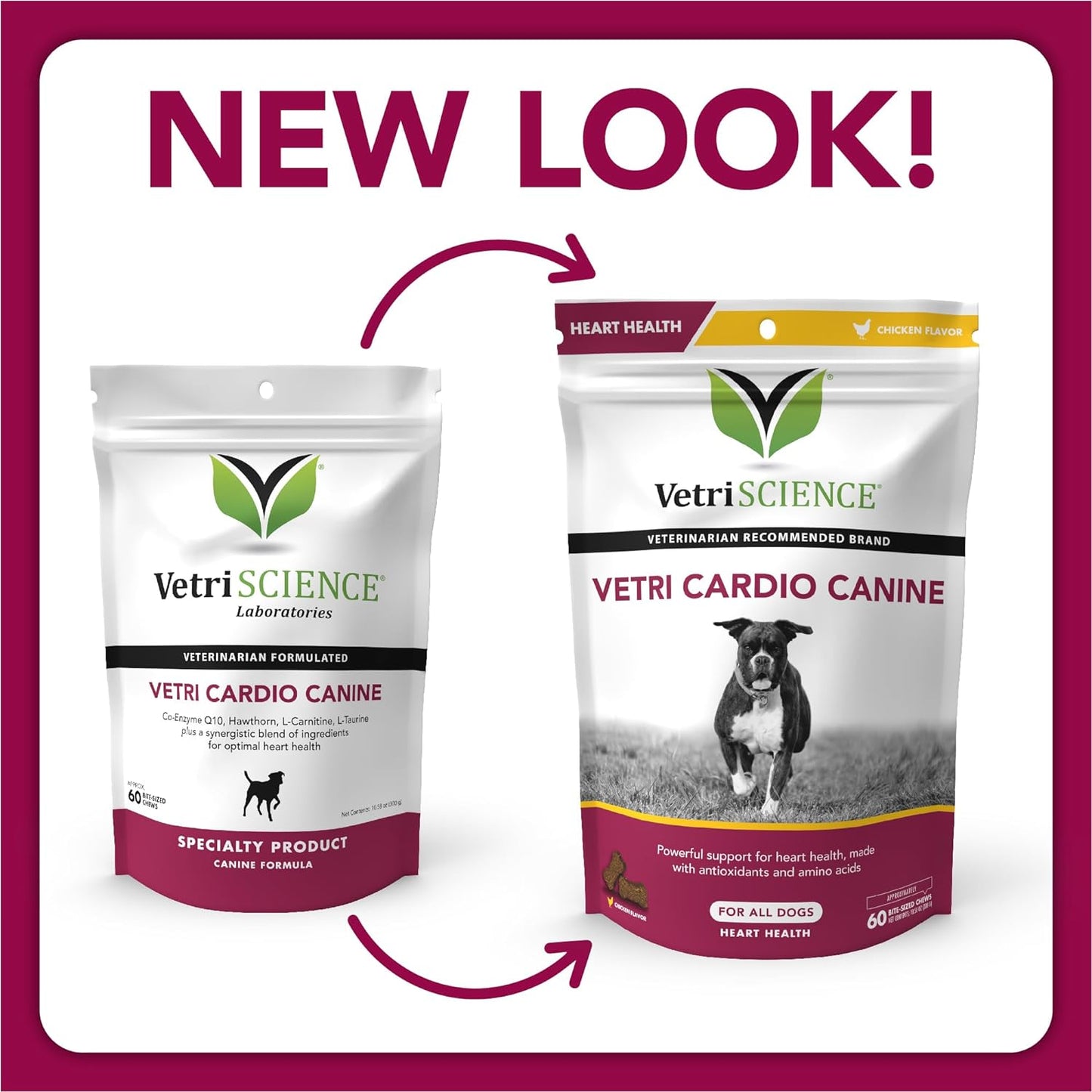 VETRISCIENCE Vetri Cardio Canine Complete Cardiovascular Support for Dogs 60 Chews