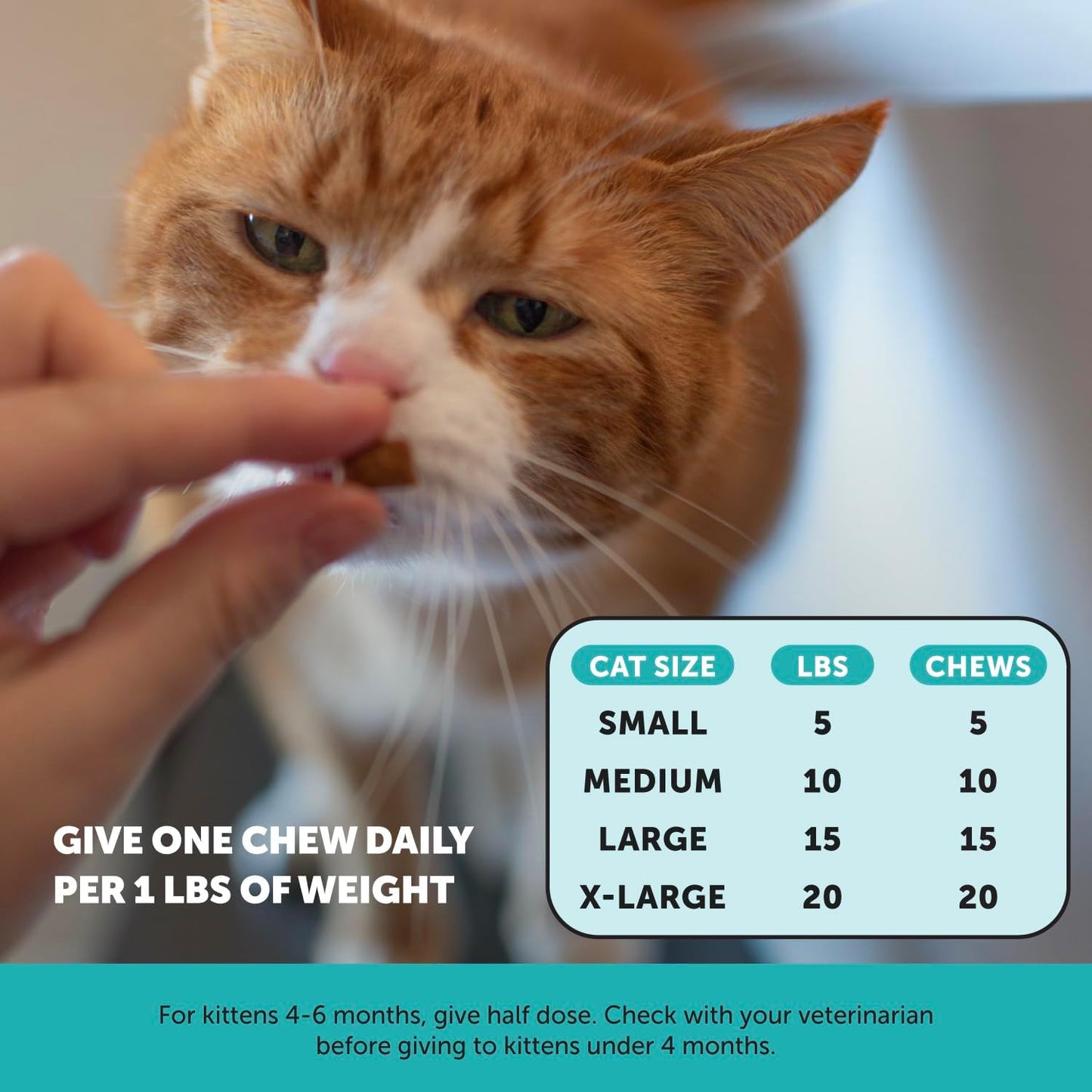 Pet Honesty Calming Chews for Cats - Cat Anxiety Relief + Helps Reduce Stress (30-Day Supply)