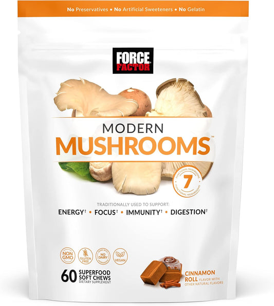 FORCE FACTOR Modern Mushrooms Soft Chews, 60 soft chews