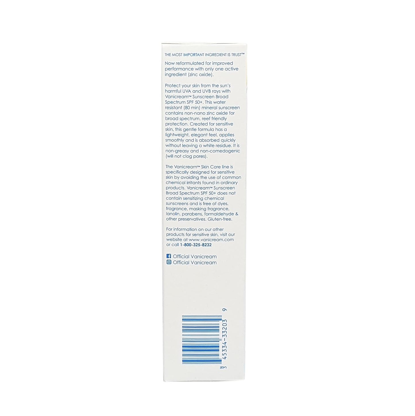 Vanicream Sunscreen Broad Spectrum SPF 50+ oz