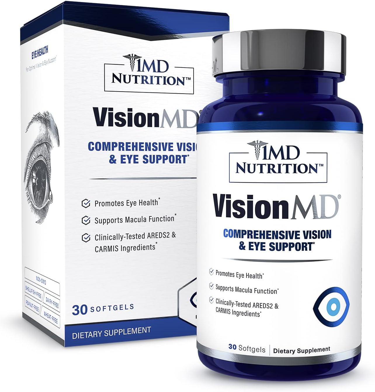 1MD Nutrition VisionMD Eye Vitamin CARMIS 30 Softgels