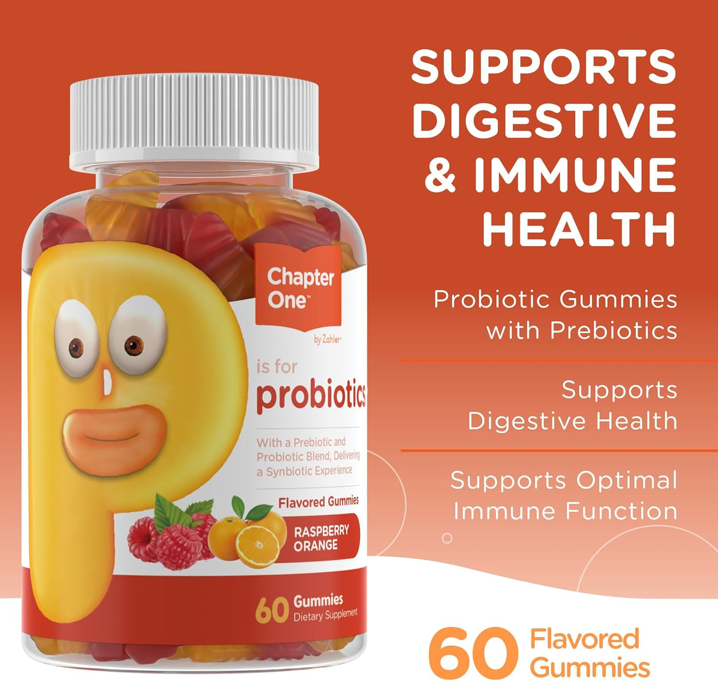 Zahler Chapter One Probiotic Gummies for Kids - 60 Count