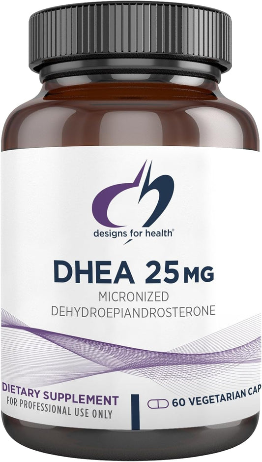 Designs for Health DHEA 25mg - DHEA Supplement  - 60 Capsules