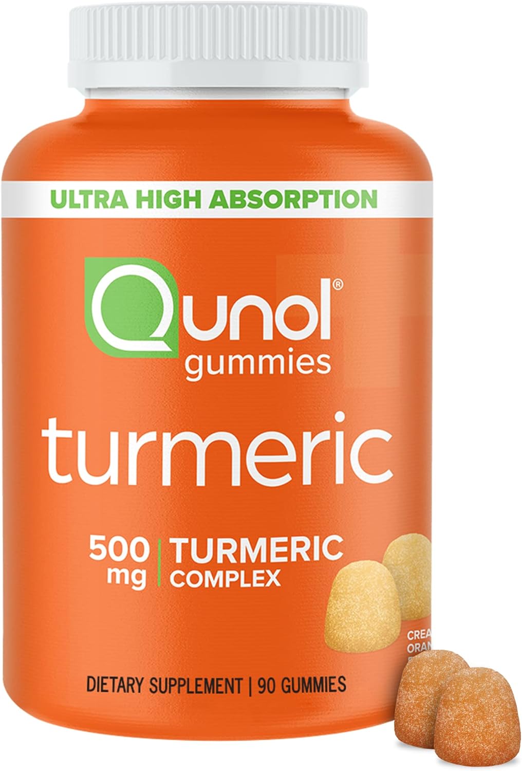 Qunol Turmeric Gummies, Qunol Gummy with 500mg Turmeric, 90 Gummies