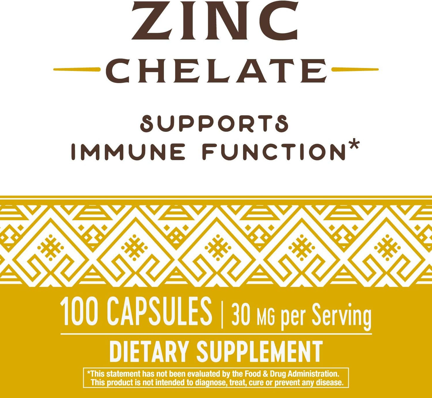 Nature's Way Zinc Chelate, Supports Immune Function 100 Capsules