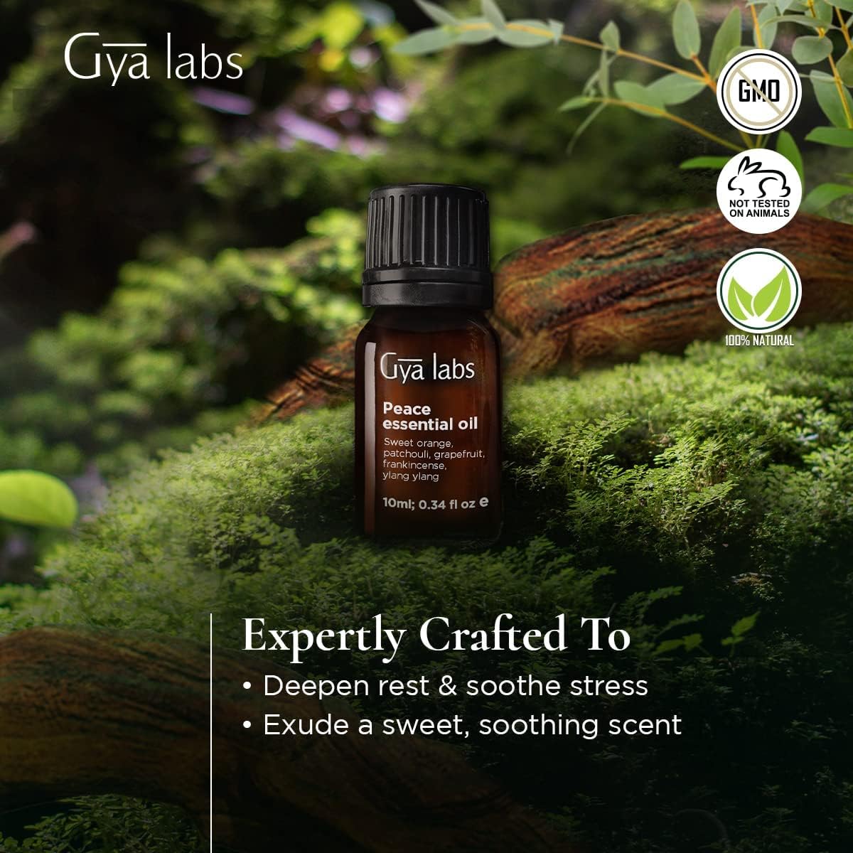 Gya Labs Peace Essential Oil Blend (10ml) - Sweet, Soothing Scent