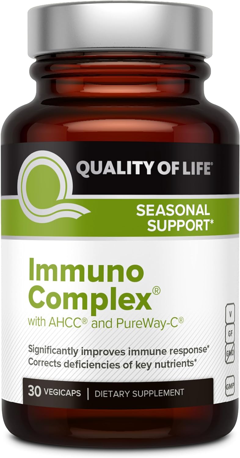 Quality of Life Premium AHCC Complex –ImmunoComplex includes Mushroom  - 30 veggicaps