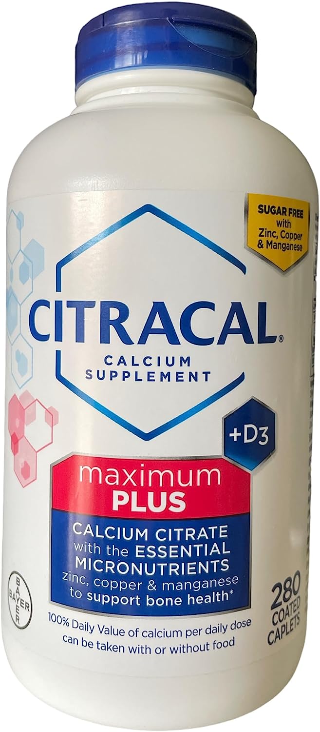 Citracal Calcium Citrate Caplets (Maximum Plus) + D3 1Pack (280 ct.)